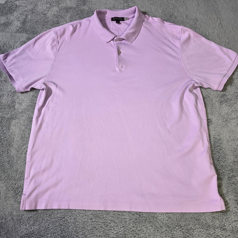 Banana Republic Mens XL Tall Polo Shirt Purple Luxury Touch Performance Cotton